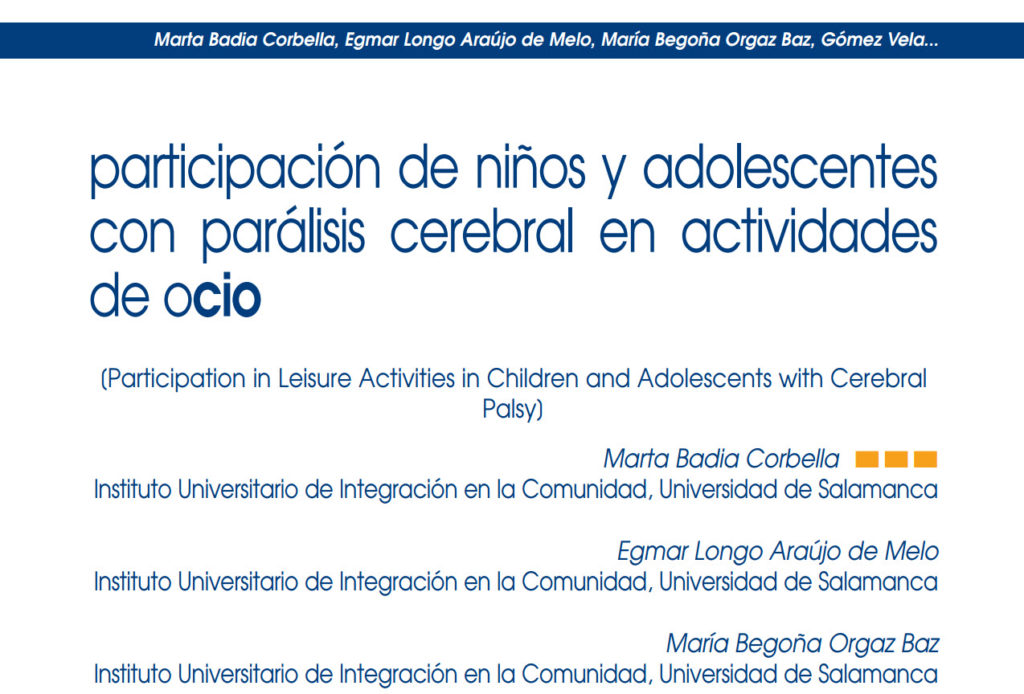 Participación de niños y adolescentes con parálisis cerebral en actividades de ocio