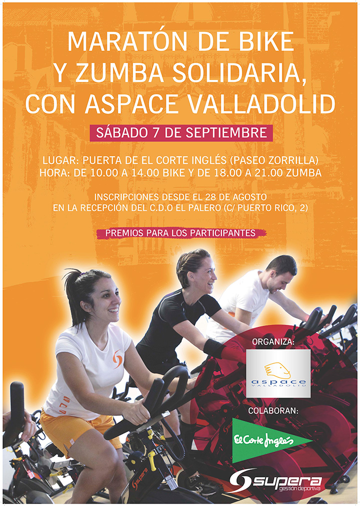 Maratón de Bike y Zumba solidario, con ASPACE Valladolid