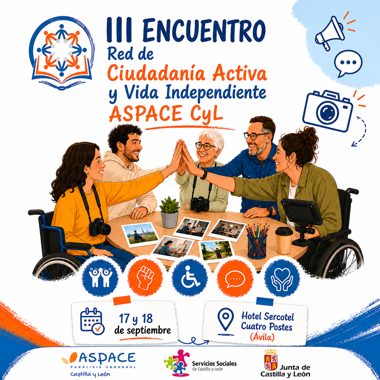 Abiertas las inscripciones para el III Encuentro de la Red de Ciudadanía ASPACE CyL